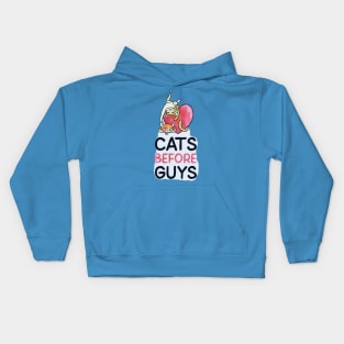 CATS before Guys Kids Hoodie